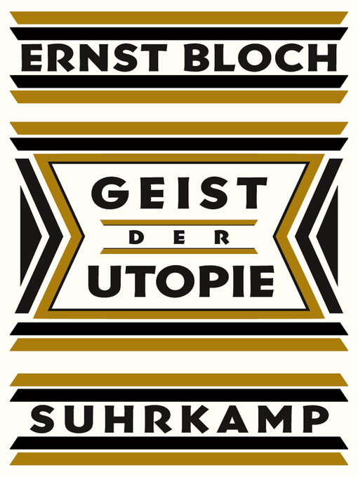 Title details for Geist der Utopie by Ernst Bloch - Available